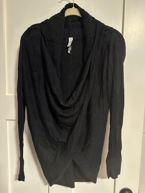 lululemon athletica Black Draped Open-Front Cardigan